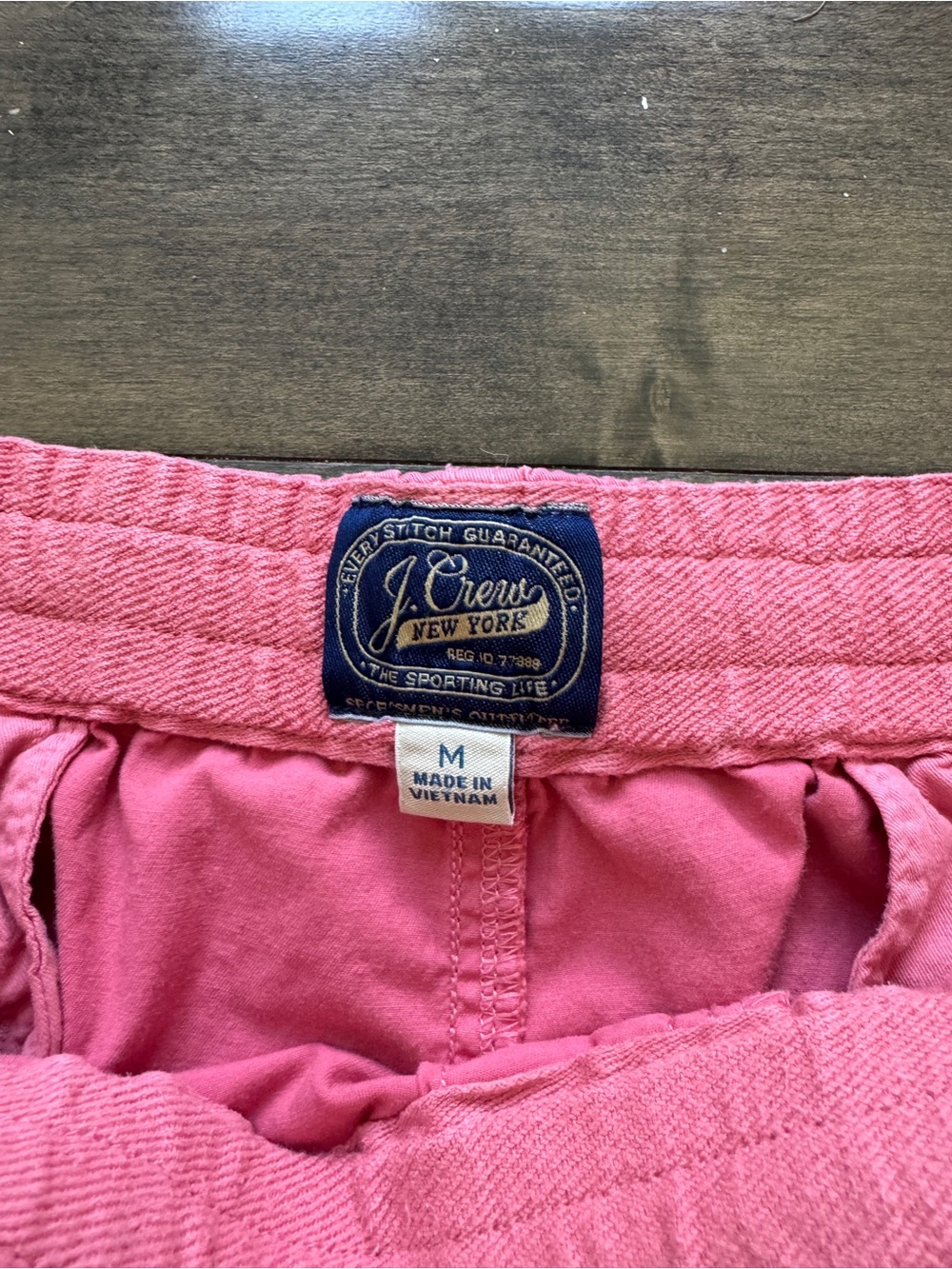 Men's Pink/Salmon Colored Drawstring Shorts J.Crew Dock Shorts size medium - Picture 2 of 9